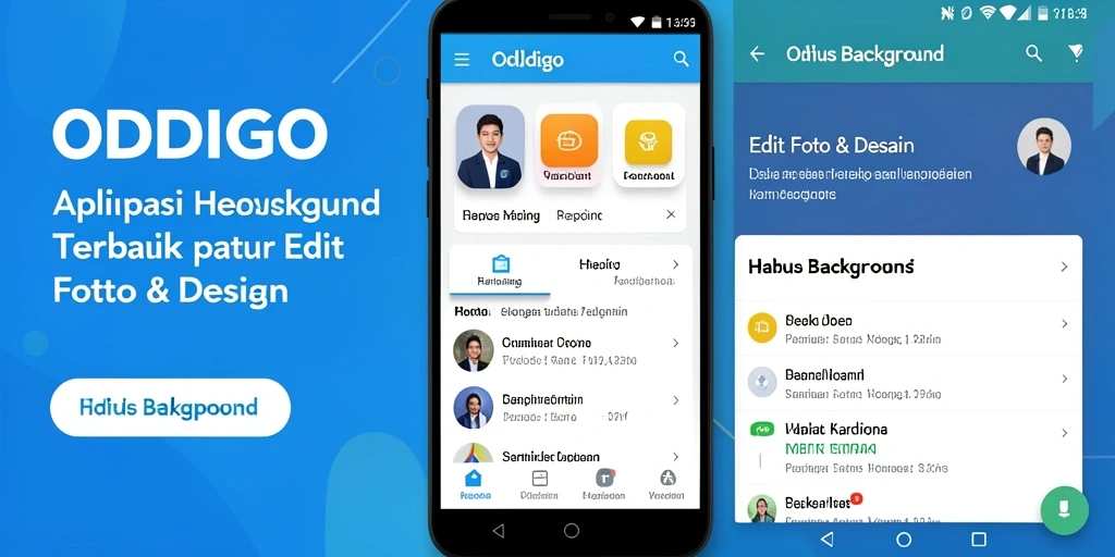 Antarmuka ODDIGO menunjukkan fitur Hapus Background dengan efektif.